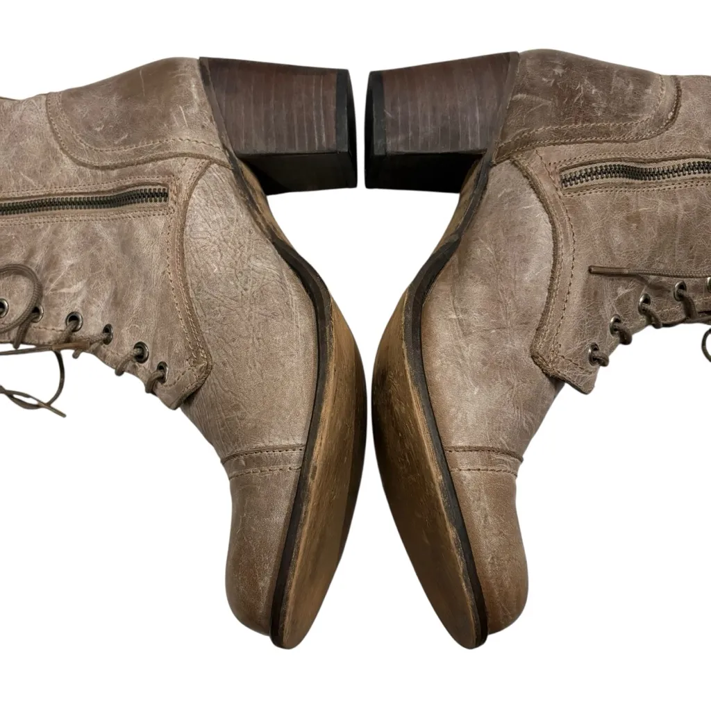 Steve Madden Grannie Distressed Leather Combat Boots, Sz 11 - Image 8