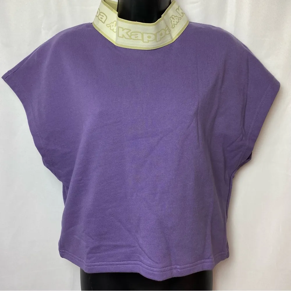 Kappa Logo Tape Elero Fleece Purple Sweatshirt Size Oversize X-Small NWT 20"x20" - Image 7
