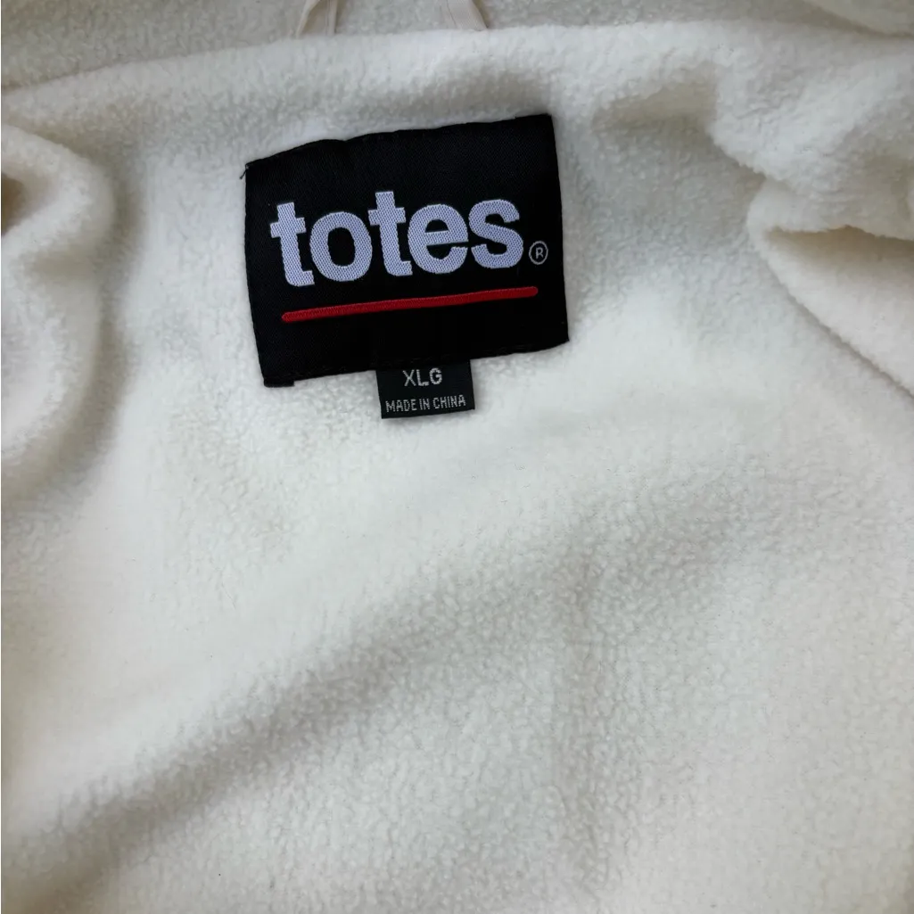 Totes XLG Jacket‎ Full Zip Cream White Lined Lightweight Coat Size XL - Image 2