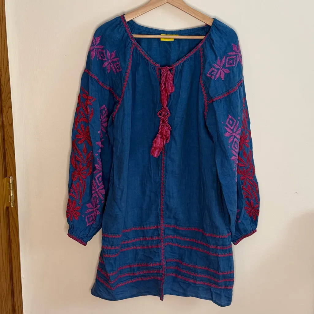 Roller Rabbit Amalia Dress in Aqua - Image 4