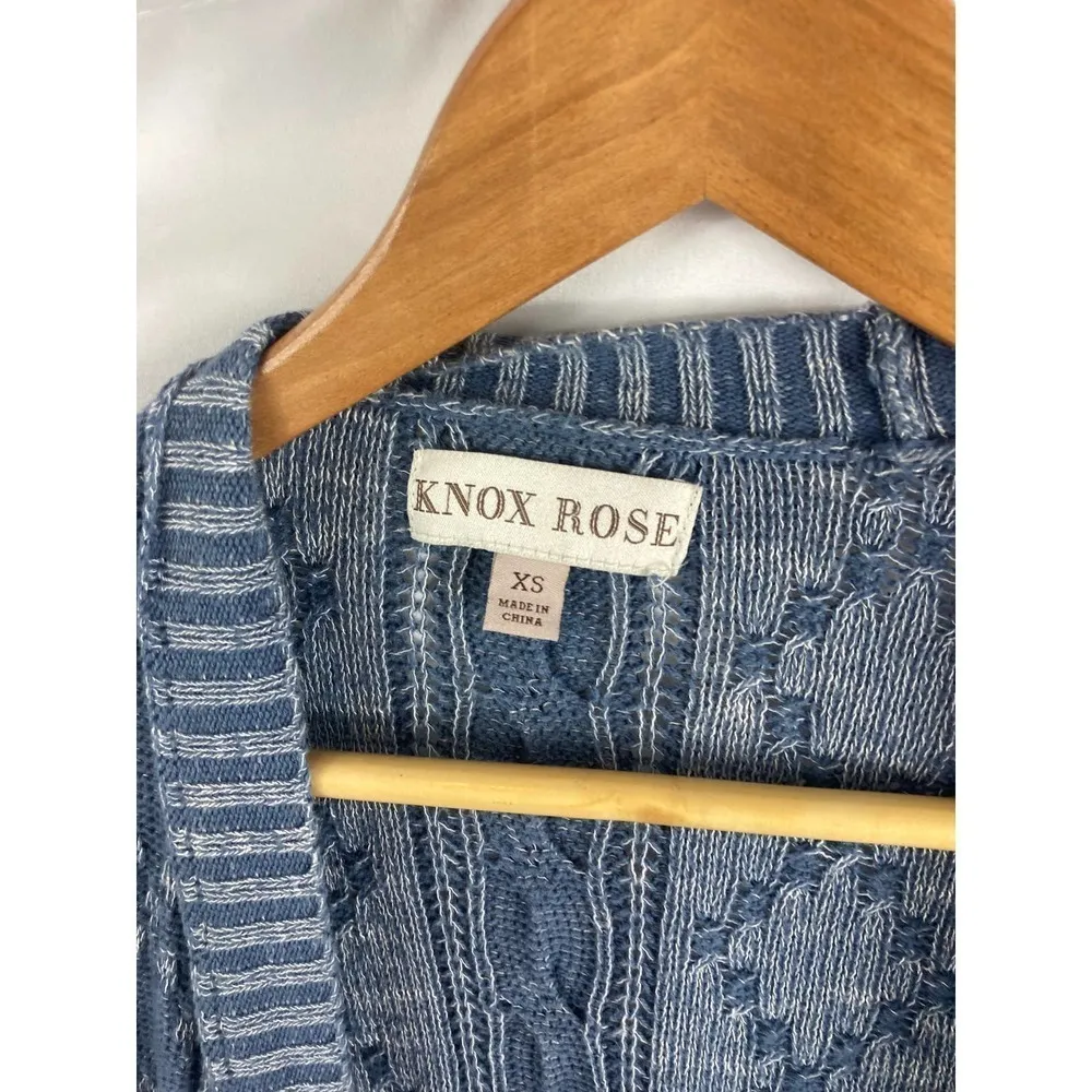 Knox Rose Knit Cardigan Waterfall Sweater XS - Image 2