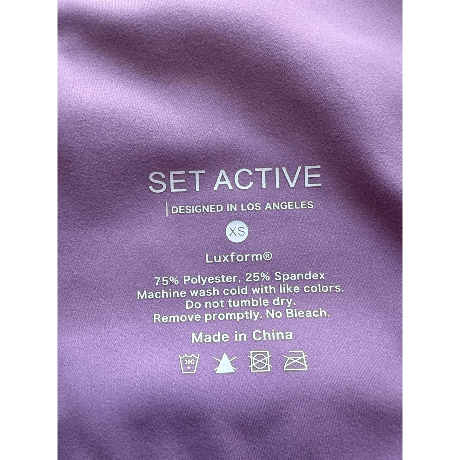 Set Active Luxform One-Shoulder Bra in Lavender Purple Size XS - Image 5