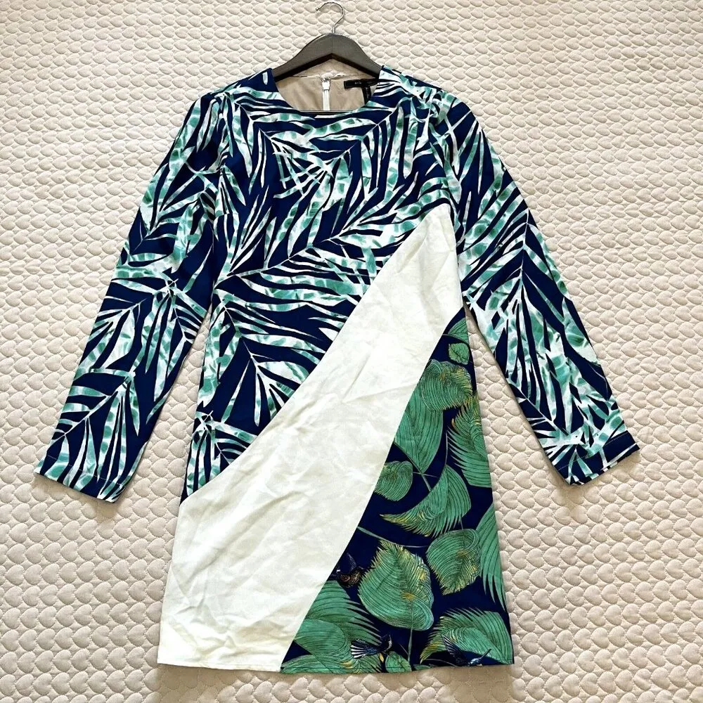 NWOT BCBG MaxAzria Tilli Printed A-Line Dress Size S Long Sleeve - Image 2