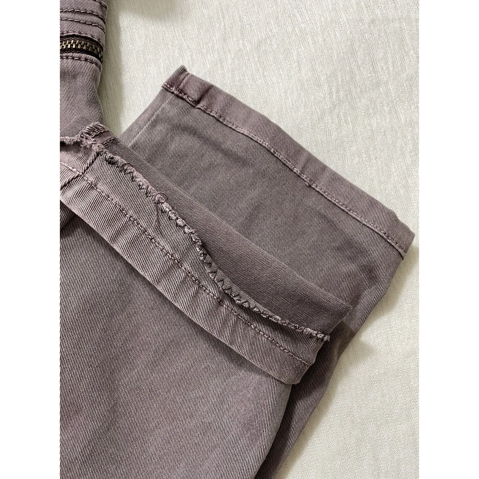 Level 99 Womens Cargo Skinny Jeans Purple Stretch Mid Rise Zip Pockets Size 28 - Image 11