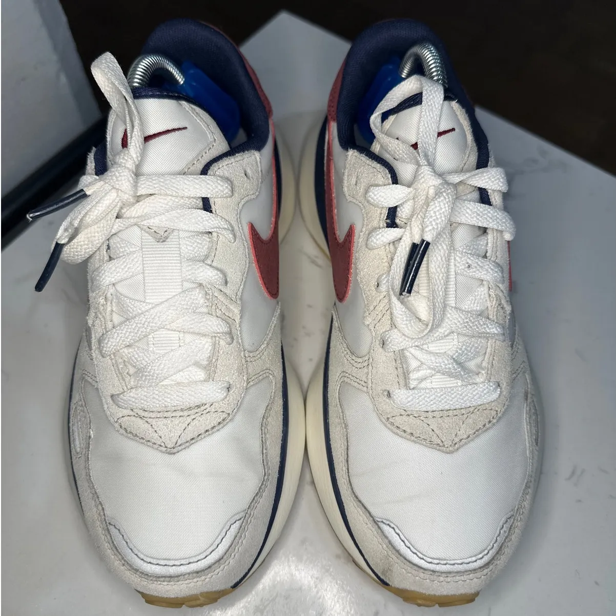 Nike Women's Phoenix Waffle 'Light Bone Team Red' Sneaker, Size 5.5, EUC - Image 5