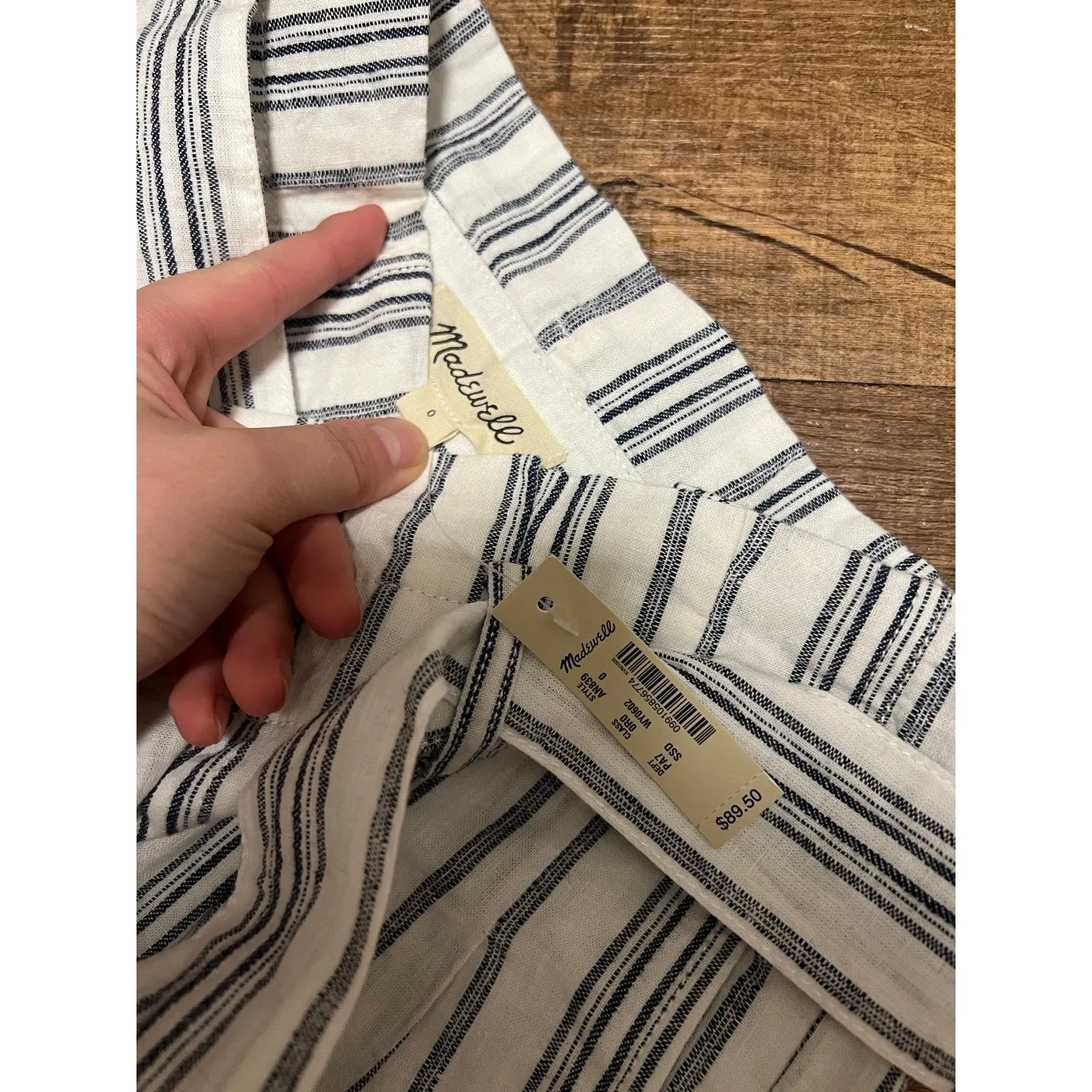 Madewell Baltic stripe pants NWT - Image 3