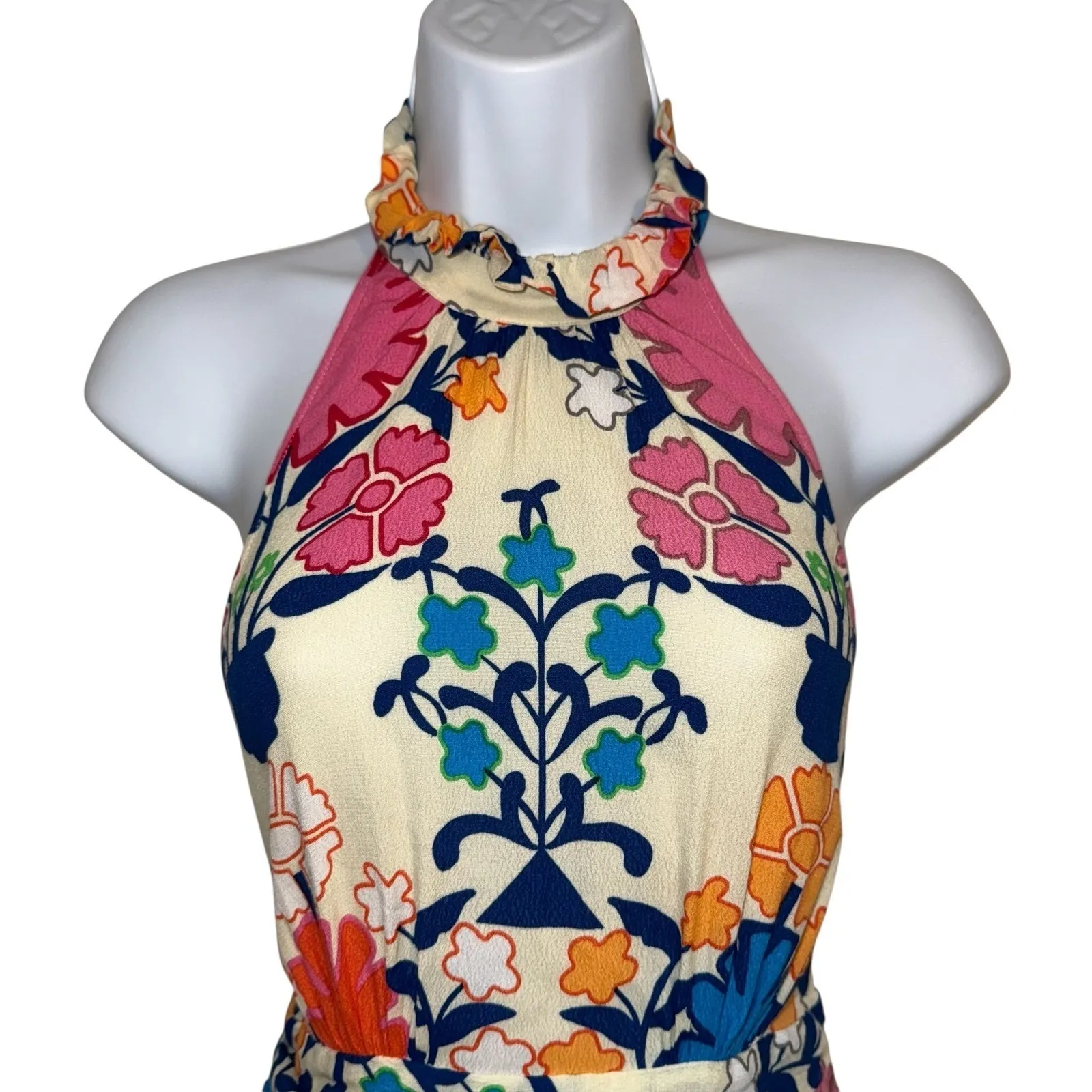 ANTHROPOLOGIE PLENTY BY TRACY REESE Turkish Floral Romper EUC‎ Size Small - Image 3
