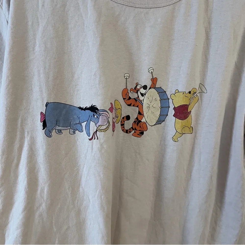 Disney Winnie the Pooh Graphic T-shirt Beige Women’s Size 1X Marching Band - Image 2