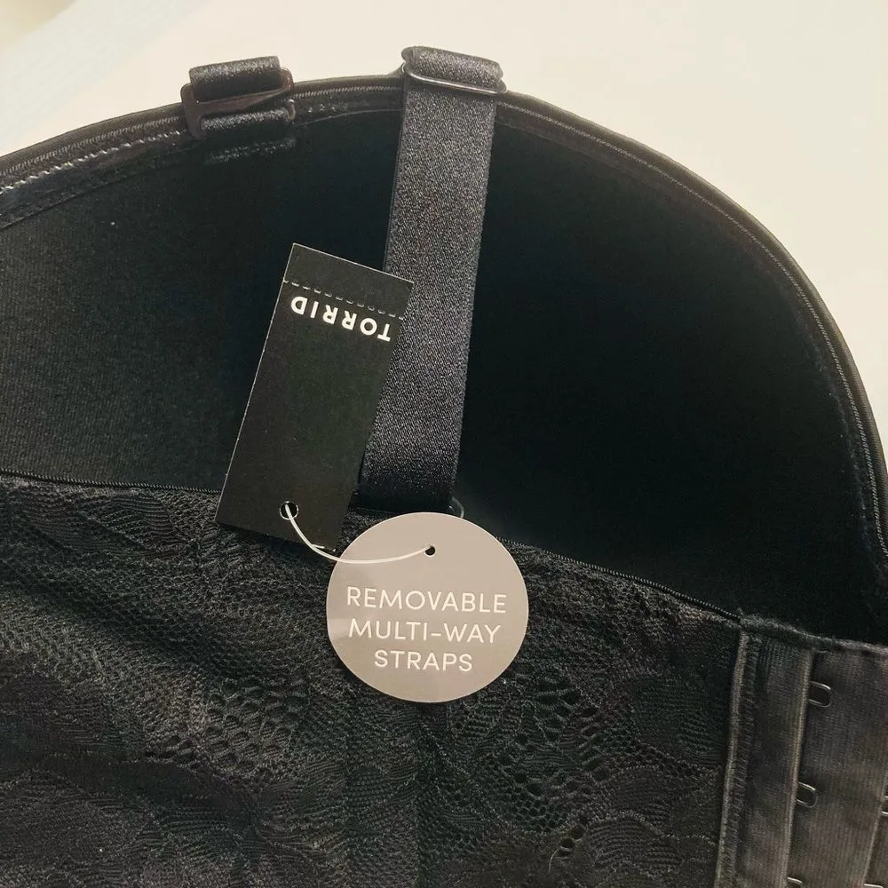 Torrid Bombshell Everyday Strapless lightly Lined Bra‎ Black Plus Size 42G NEW - Image 7