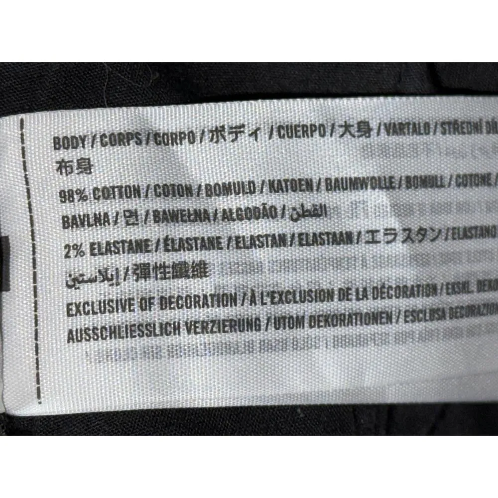 Abercrombie & Fitch Baggy Black Denim Cargo Pants Utility Pants Size 28W x 32L - Image 4