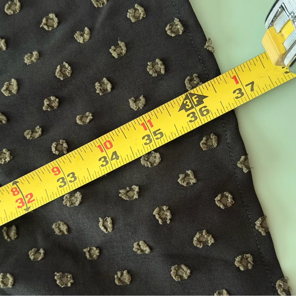 ODDI Black Long Sleeve Tiered Dress Women’s L Textured Dot Boho Midi - Image 7