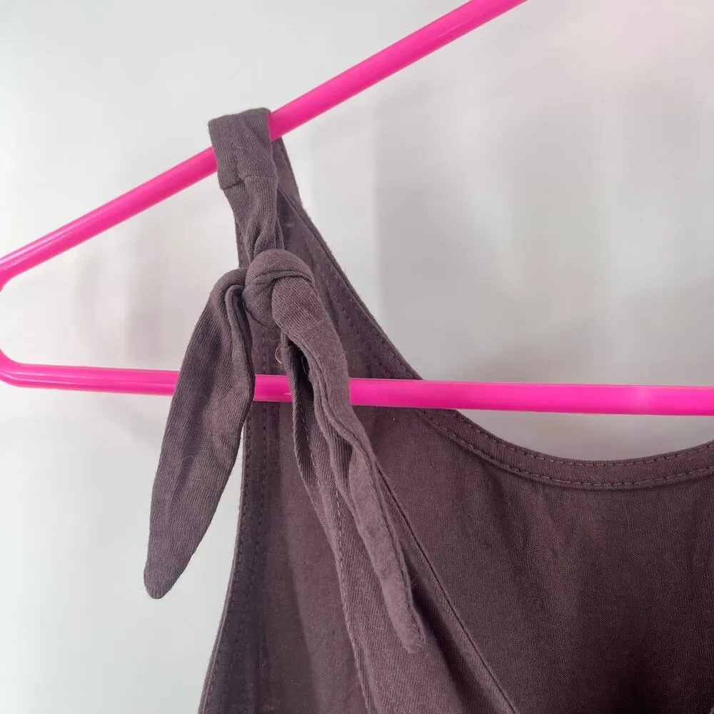 FREE PEOPLE BEACH Tank Top Size Small Back Twist Cotton Tie Straps Boho Casual - Image 6