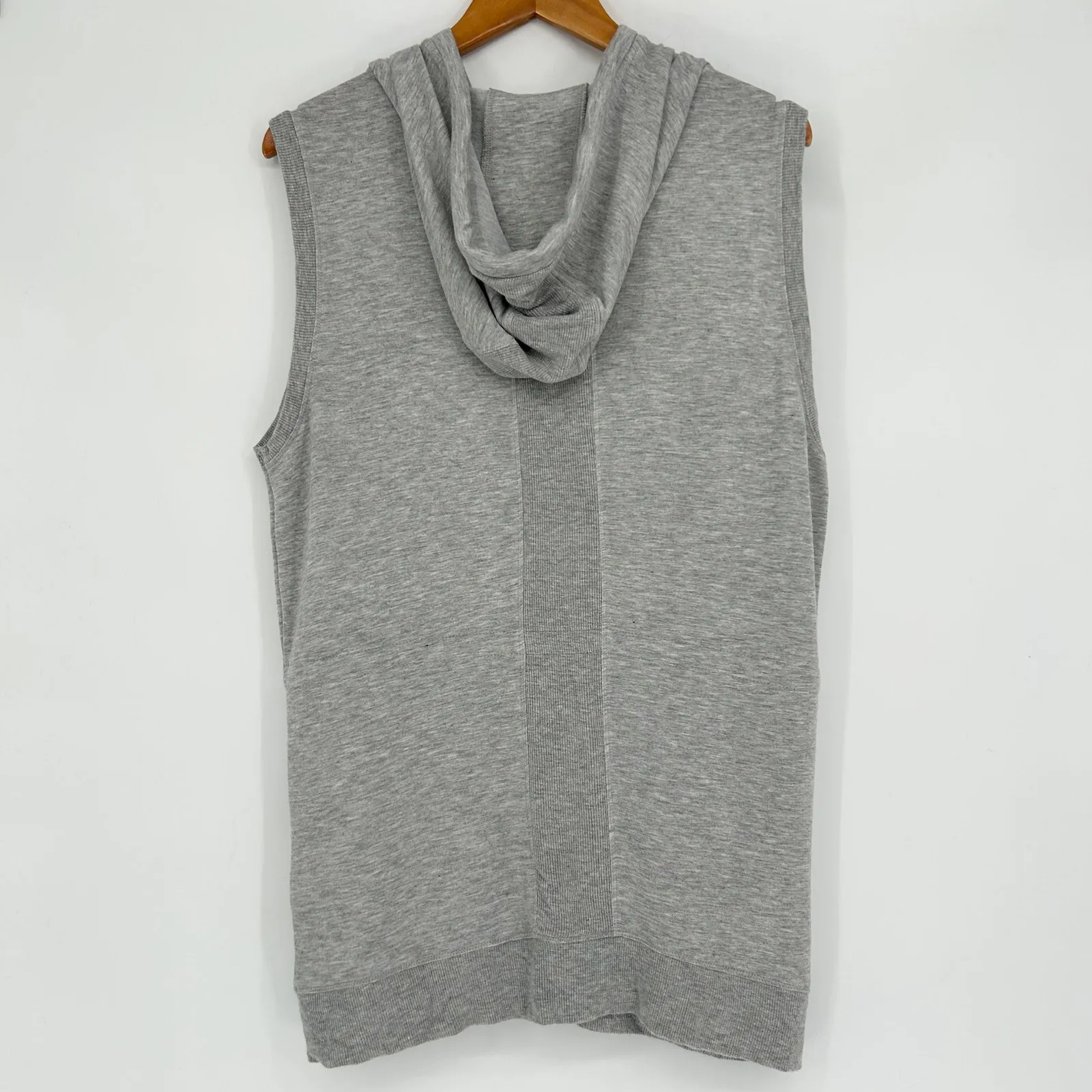 YOGALICIOUS Sweatshirt Vest Hoodie Womens Large Zip Grey Athleisure Sporty Yoga - Image 4