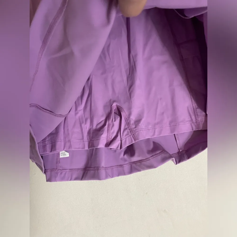 NWT Outdoor Voices SOLD OUT One Shoulder Dress Built in Shorts Lavender Size L - Image 11