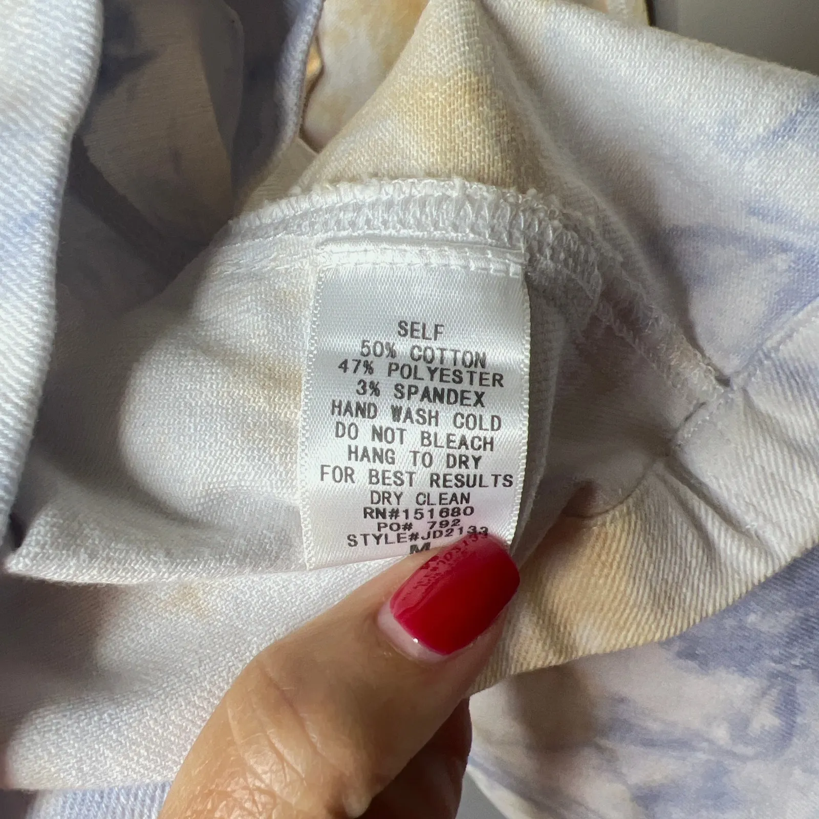 Storia NEW w/ Tags Tie Dye Yellow‎ Blue White Overall Pinafore Mini Dress Medium - Image 9