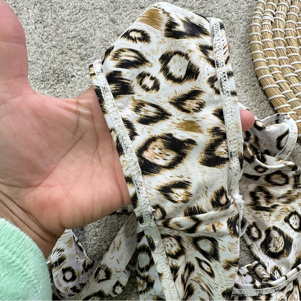 Lahana Swim Women’s Omala Cheeky One-Piece Swimsuit in Vintage Nude Leopard S - Image 11