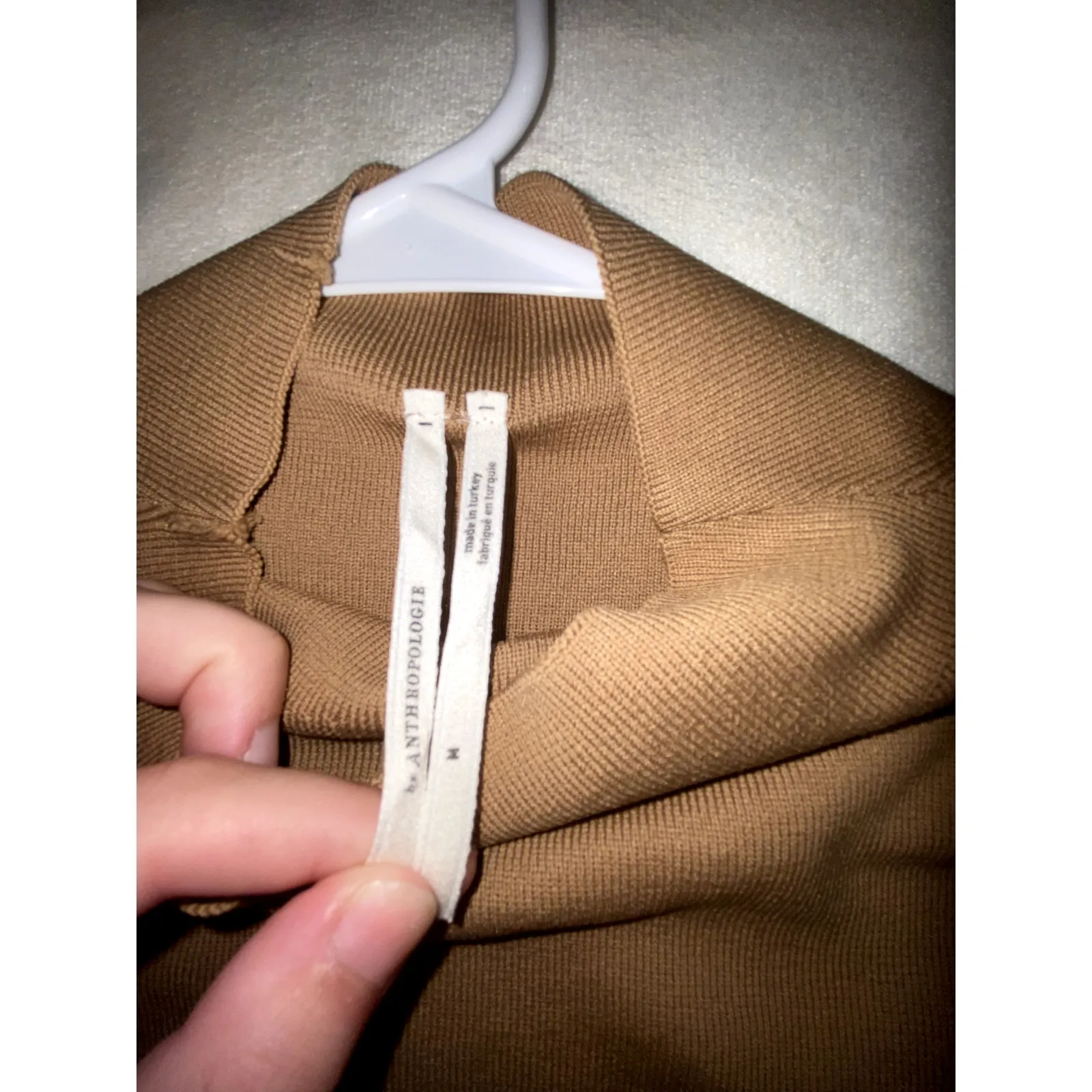 Womens Anthropologie Mock Neck Mini Sweater Dress Size Medium - Image 7