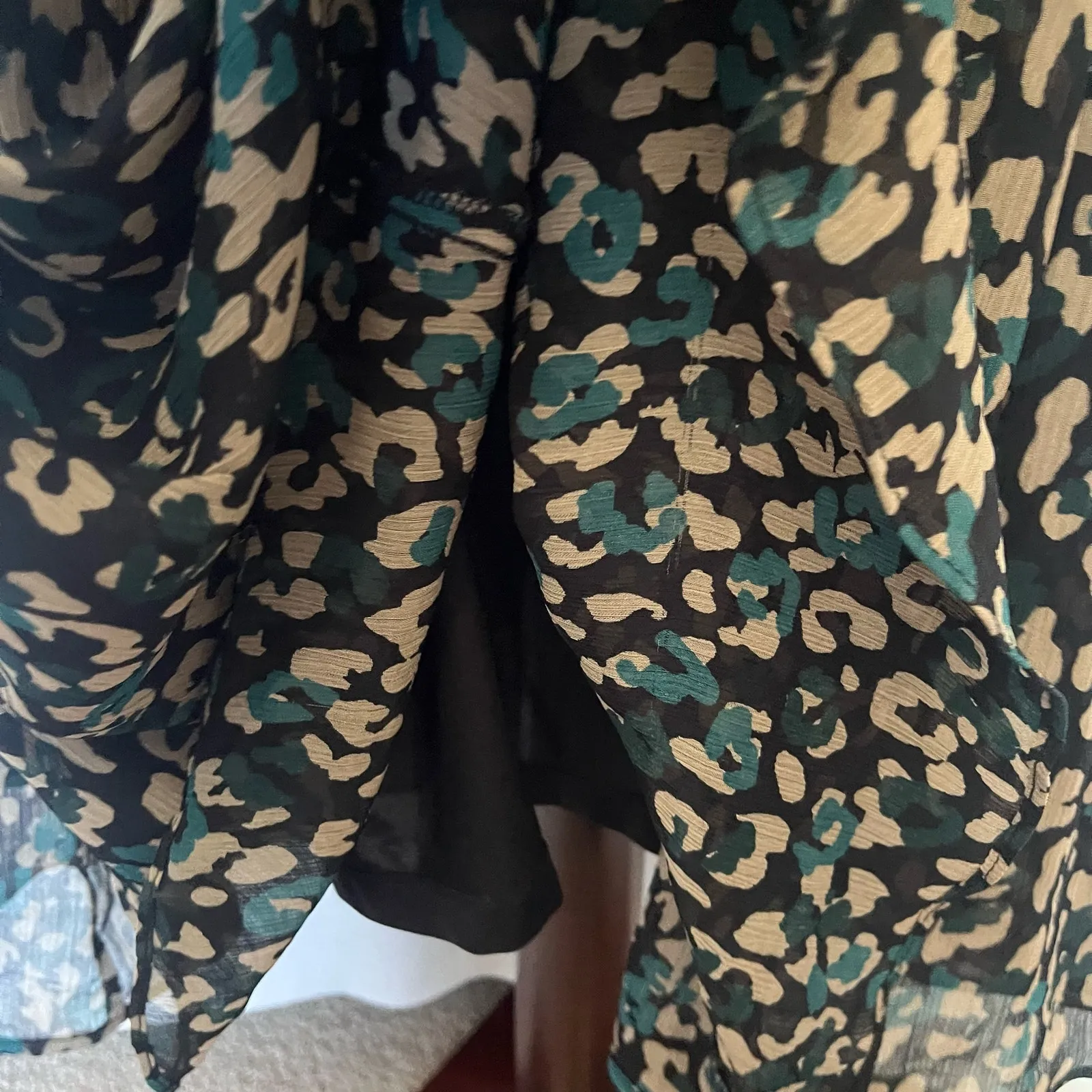 Tommy Hilfiger Maxi Boho Dress 6 Cottagecore Indie Prairie Sheer Ditsy Floral - Image 11