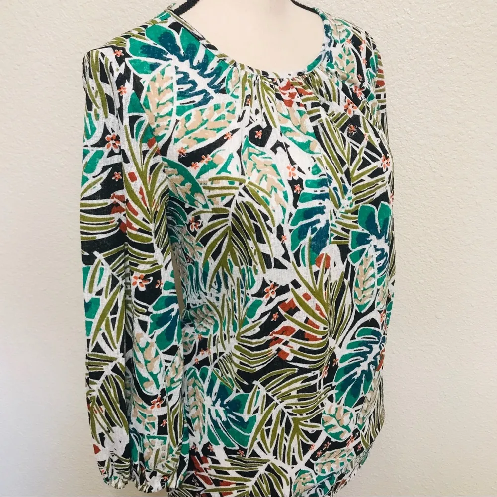 ECI Puff Sleeve Printed Knit Top - Image 7