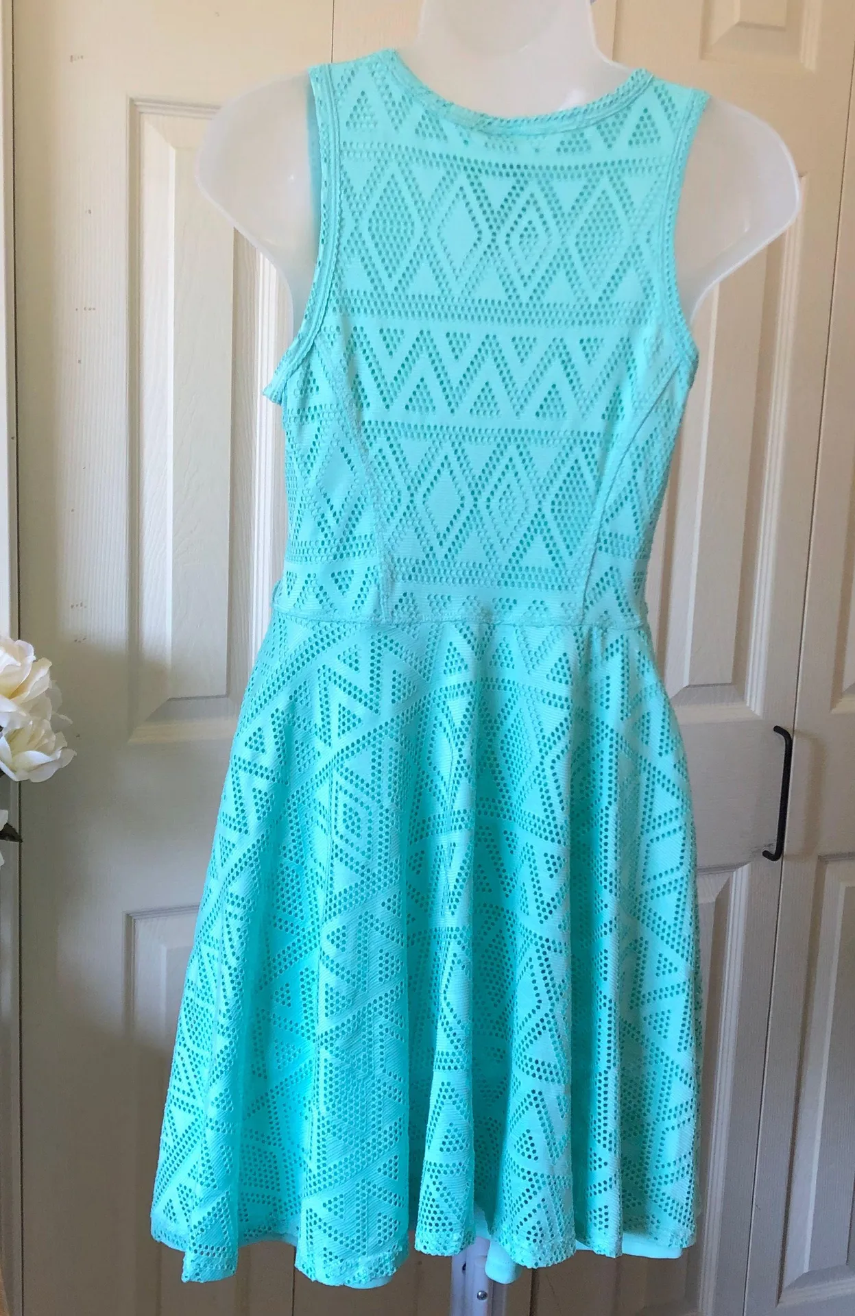 Fit And Flare Skater Sleeveless Dress - Image 3