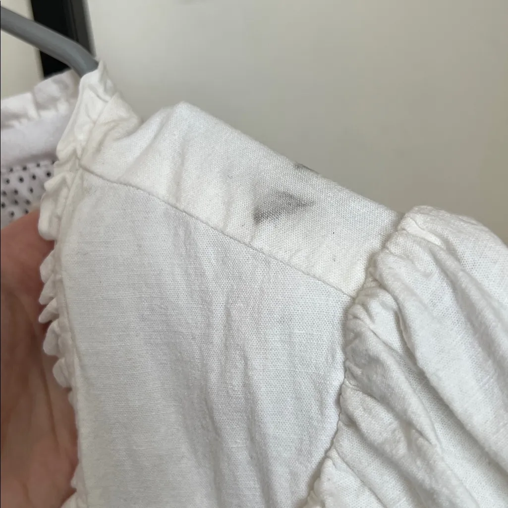 Anthropologie Maeve Short Sleeve Linen Corset Dress Medium - Image 5