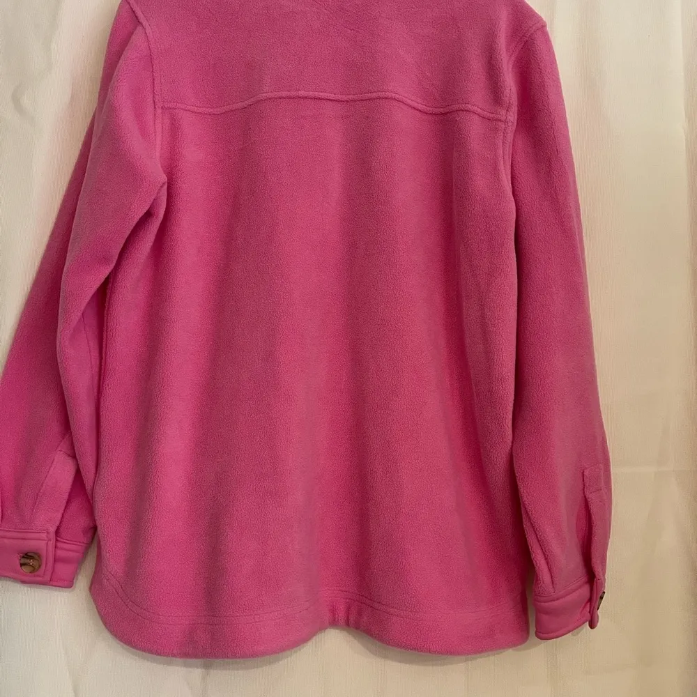 Pink Button-Up Fleece Jacket - Image 6