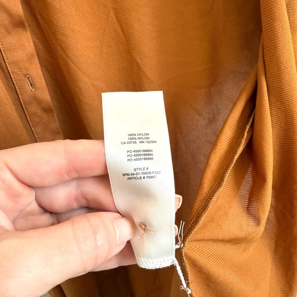 Wilfred Aritzia Slightly Sheer Pose Long Sleeve Button Down Collar Top Blouse S - Image 7