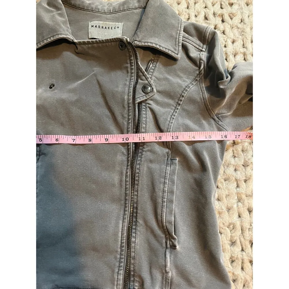 Marrakech rider moto jacket gray size small - Image 3