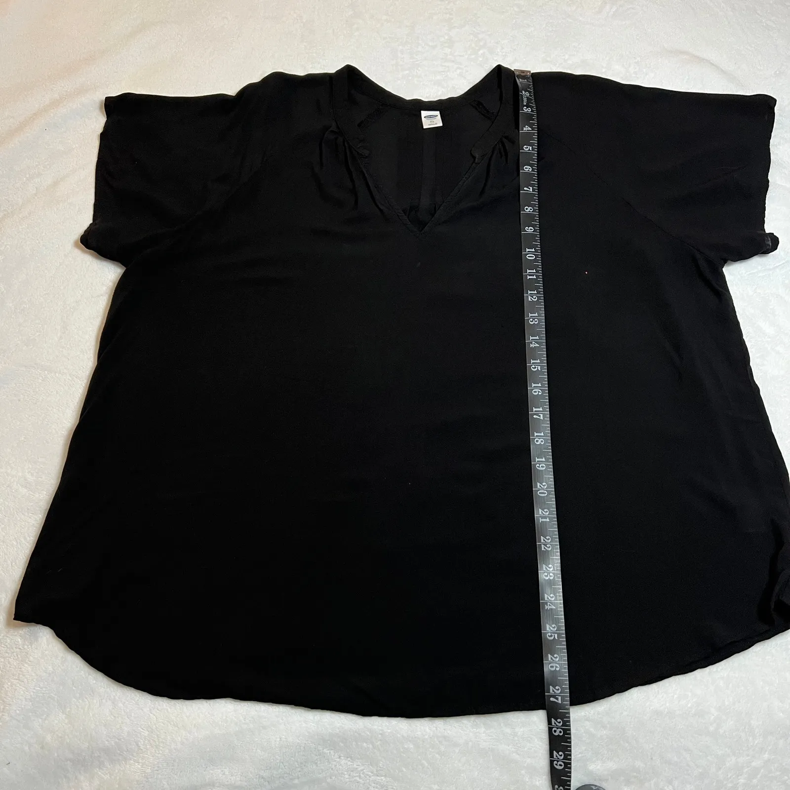 Old Navy V-Neck Short Sleeve Blouse Size XL Minimalist Casual Neutral Classic - Image 7