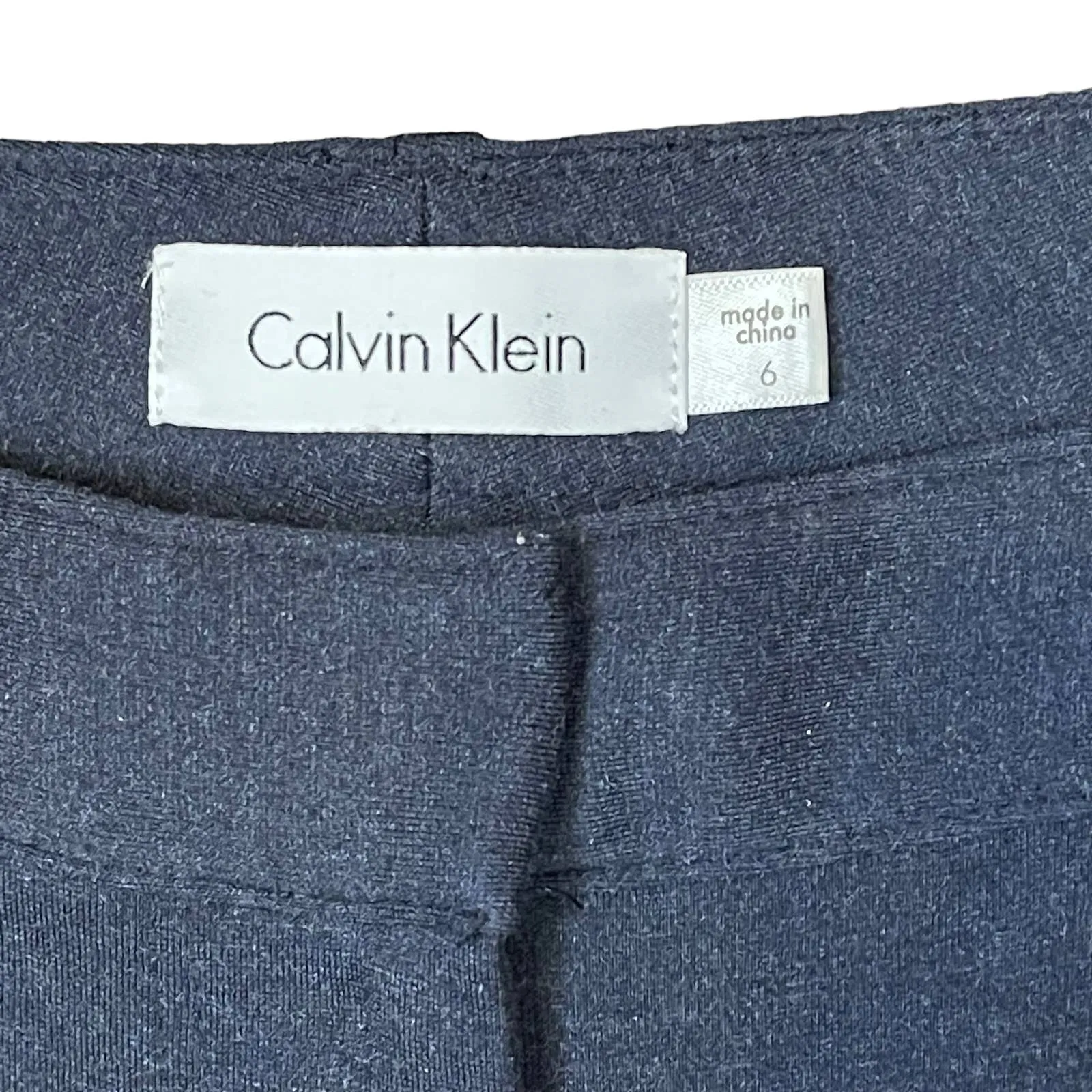 Calvin Klein Legging Dress Pants Size 6‎ Gray Womens Stretch Blend 30X32 - Image 4