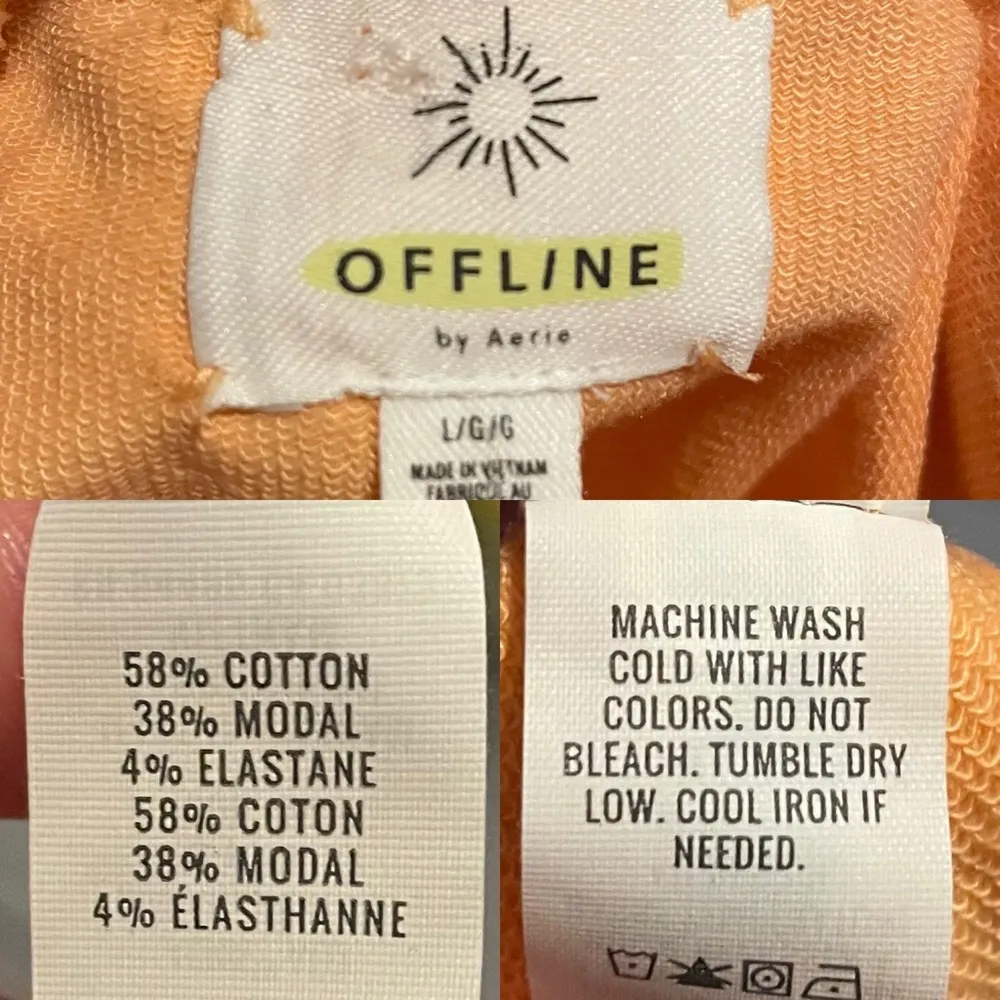 Aerie Offline Womens Top Cropped Orange Tank Tie Back Sleeveless Size Large - Image 7