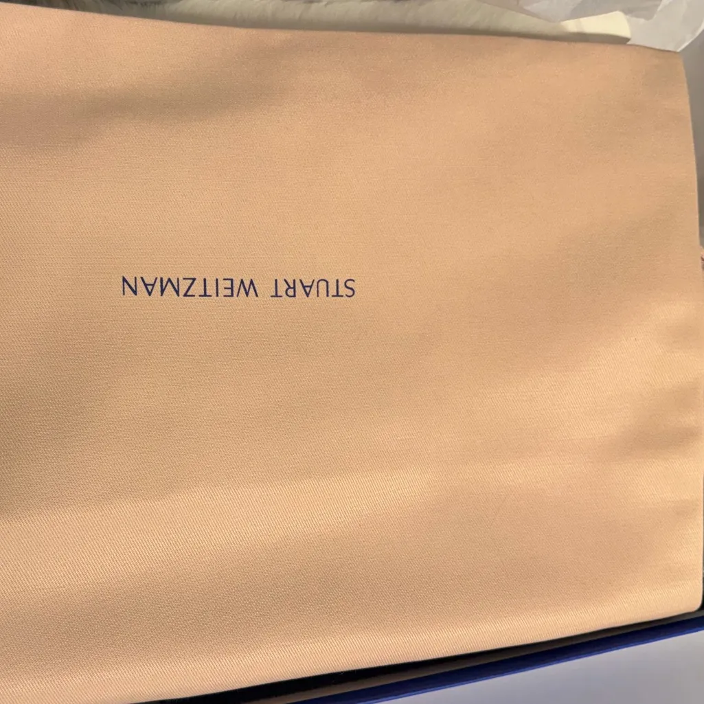 Stuart Weitzman Laine Chelsea Booties Size 5 Black Leather New with Box Dust Bag - Image 9