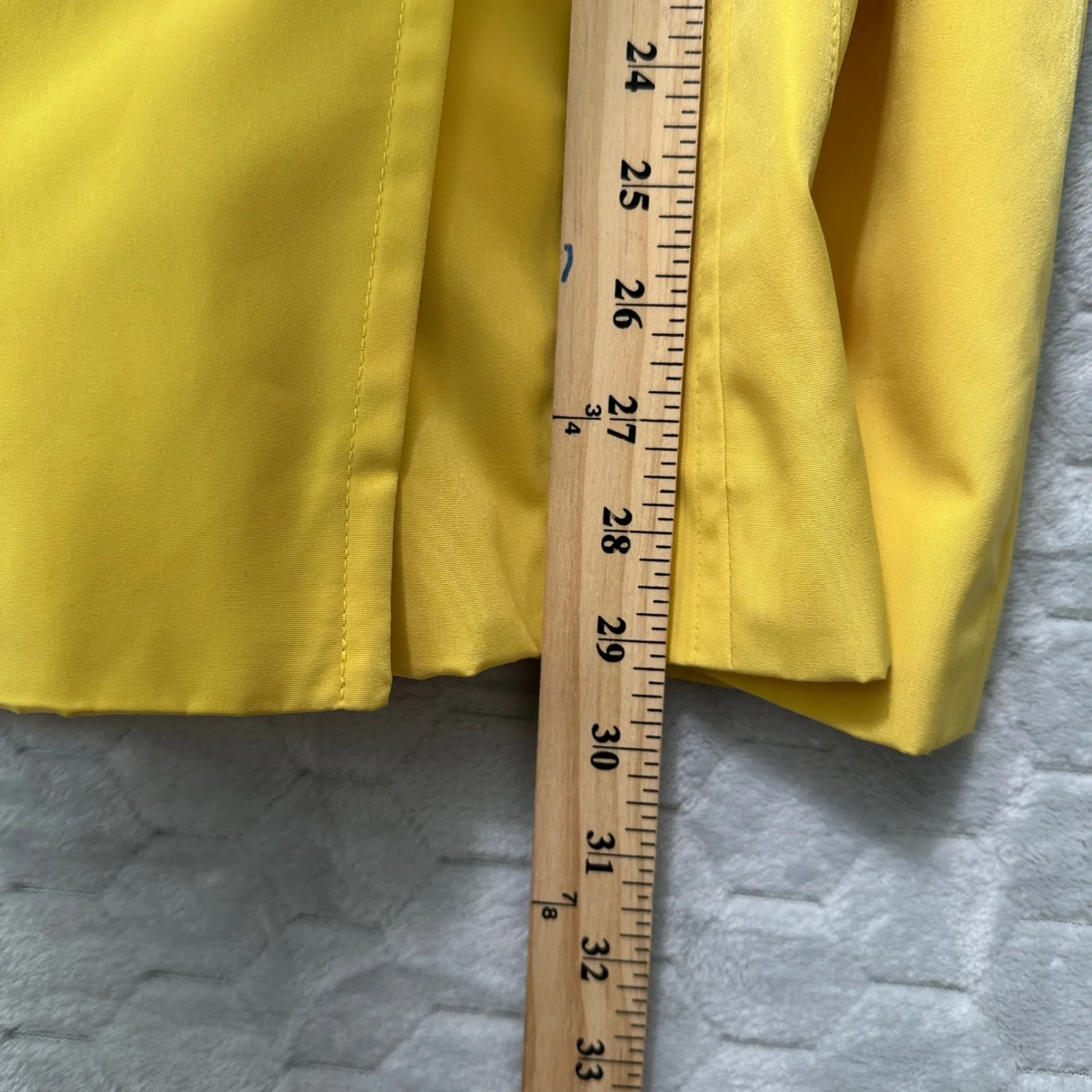 London‎ Fog Womens Bright Yellow Trench Rain Coat XG XL Belted Double Breasted - Image 8