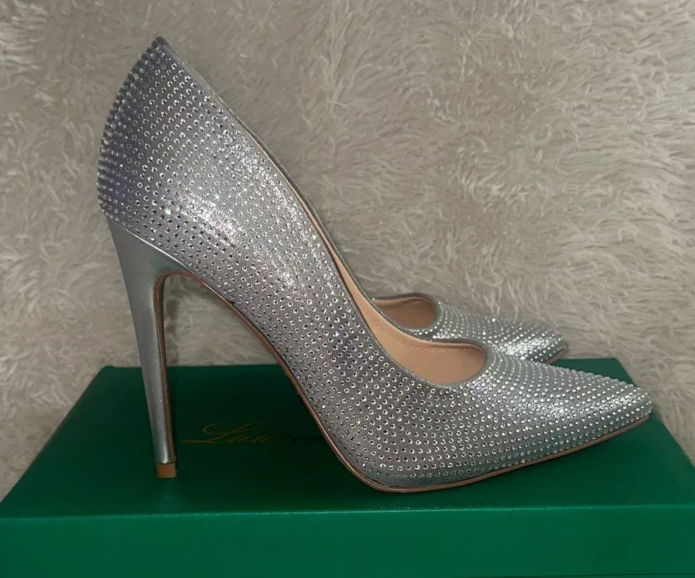 Lauren Lorraine ‘Dori’ Rhinestone Pointed Toe High Heel Stiletto Pumps Size 8.5 - Image 3