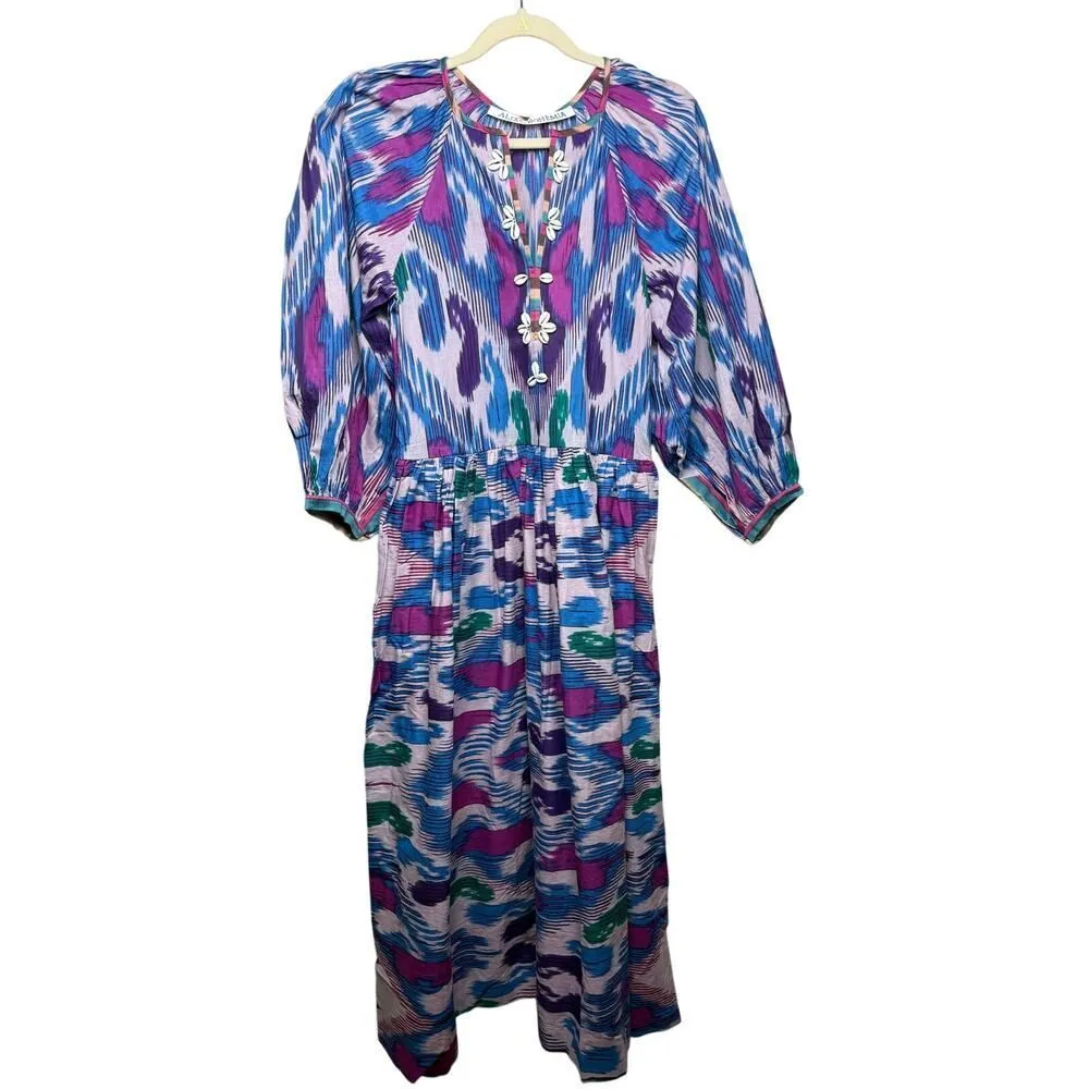 Alix of Bohemia Celeste Oasis Ikat Dress NWT Sz. XS Purple - Image 4