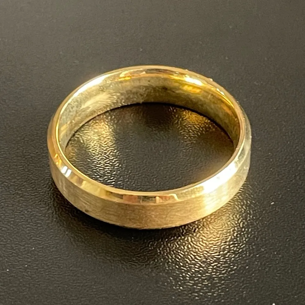 6mm plain gold stainless steel ring - Image 5