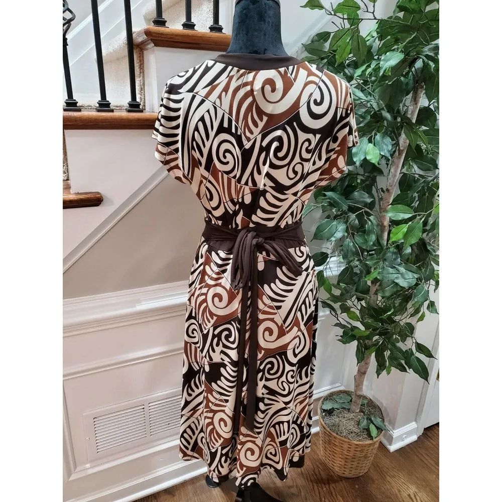 Scarlett Women Multicolor Polyester Round Neck Short Sleeve Knee Length Dress 8 - Image 7