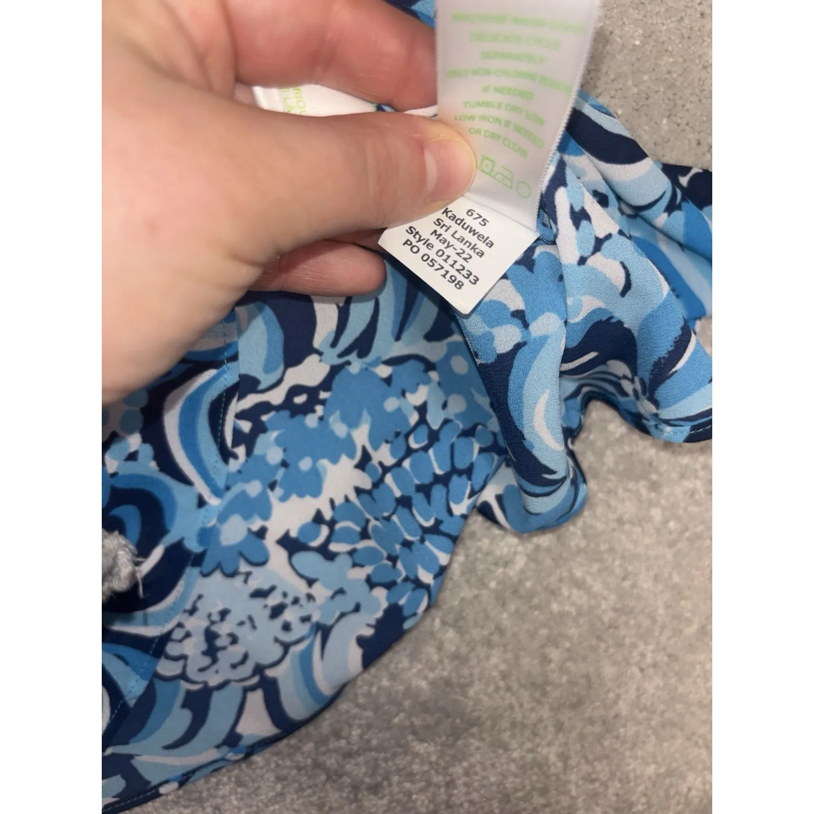 Lilly Pulitzer Joan Top Resort White Blue Mermazing - XXS - Image 8