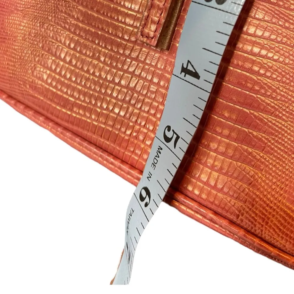 Vintage Nine West Pink Croc Leather Mini Shoulder Bag Y2K - Image 11