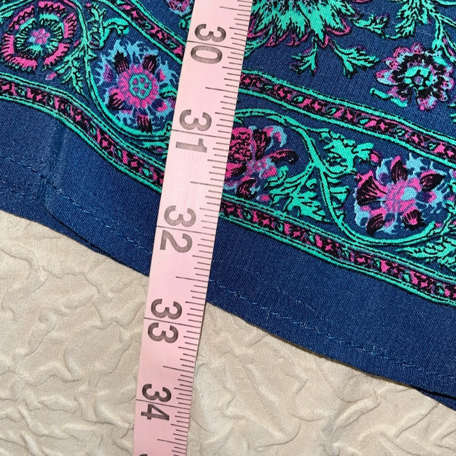 Anthropologie Boho Romper Off Shoulder‎ Floral Print Drawstring Waist Navy XS - Image 12