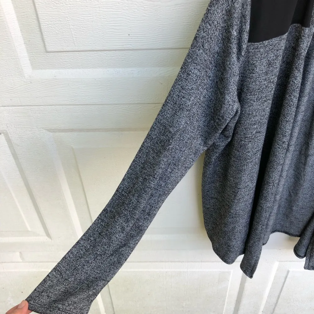 Torrid Women’s Cardigan Gray Black Open Front Sheer Plus 2X - Image 7