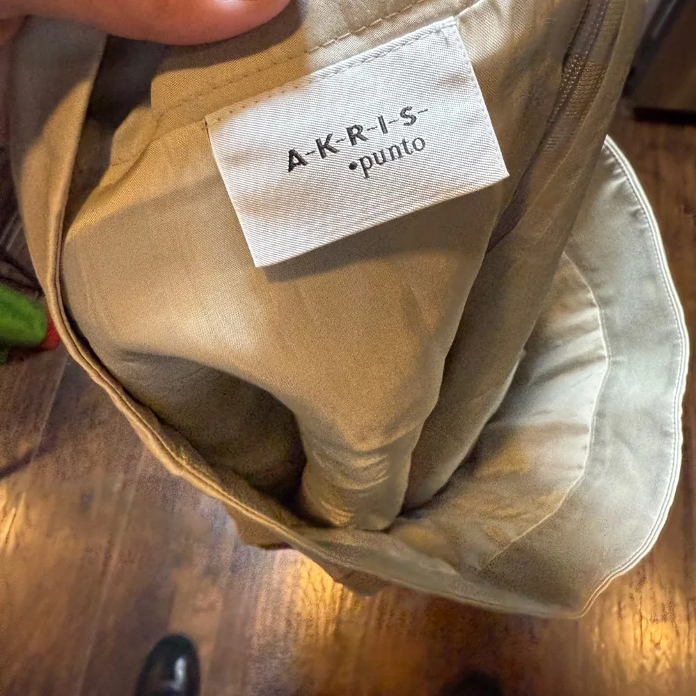 Akris Punto Khaki Drop Waist Pleated Skirt NWT Size 12 - Image 7