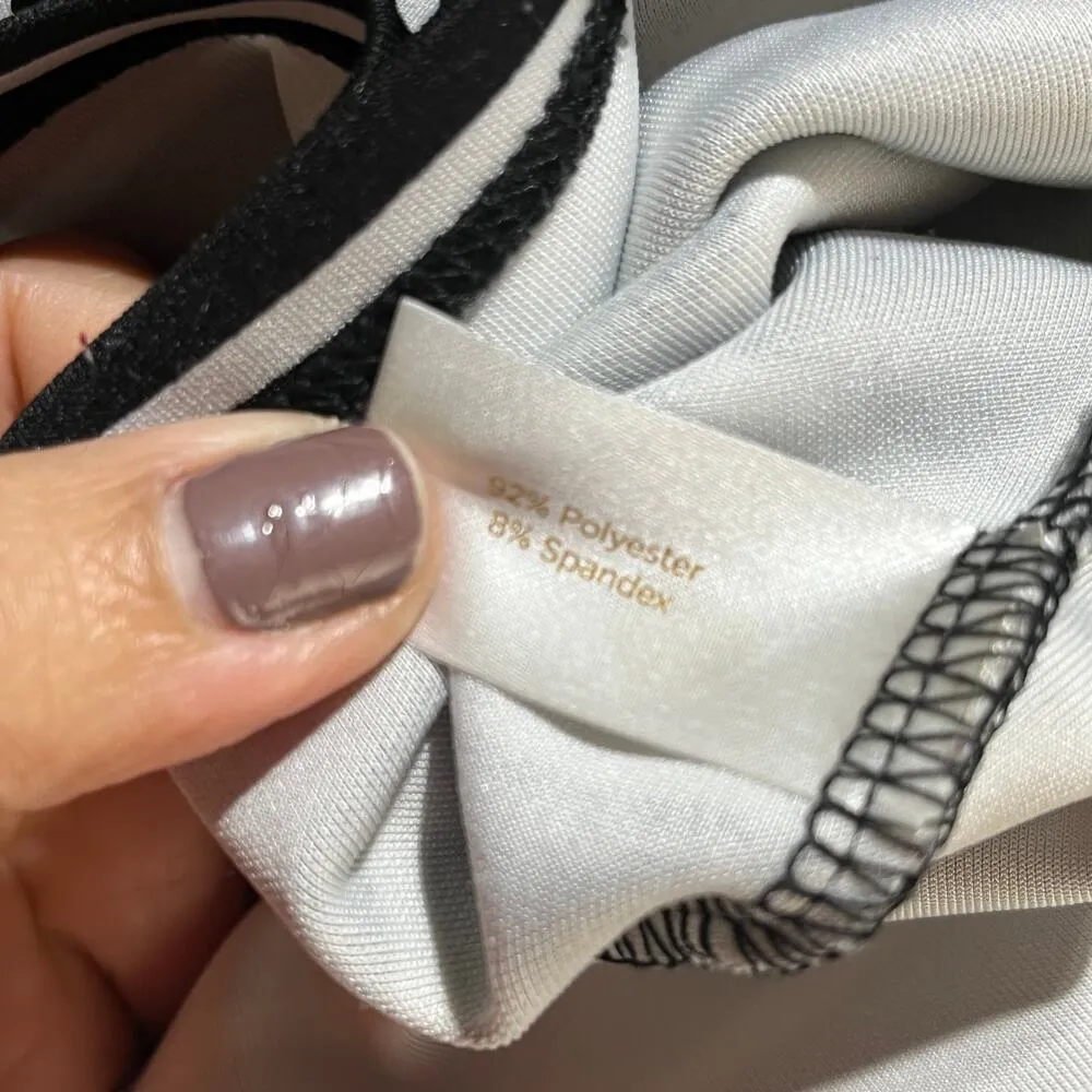 Decree Women's Black White Striped Tennis Sleeveless Top & Mini Skirt Set Large - Image 5