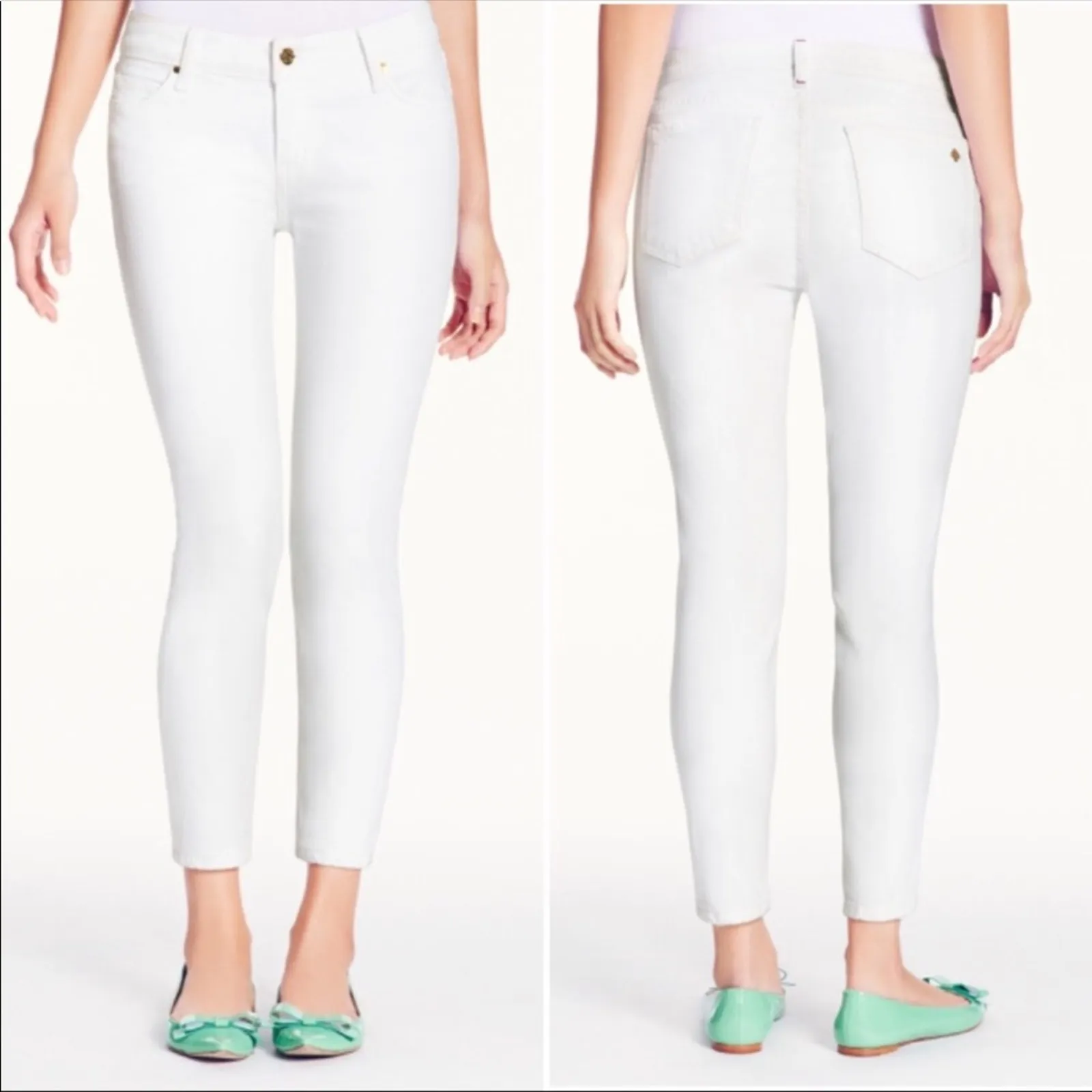 Kate Spade White Skinny Jeans (Brooke Street) Size 28 - Image 2