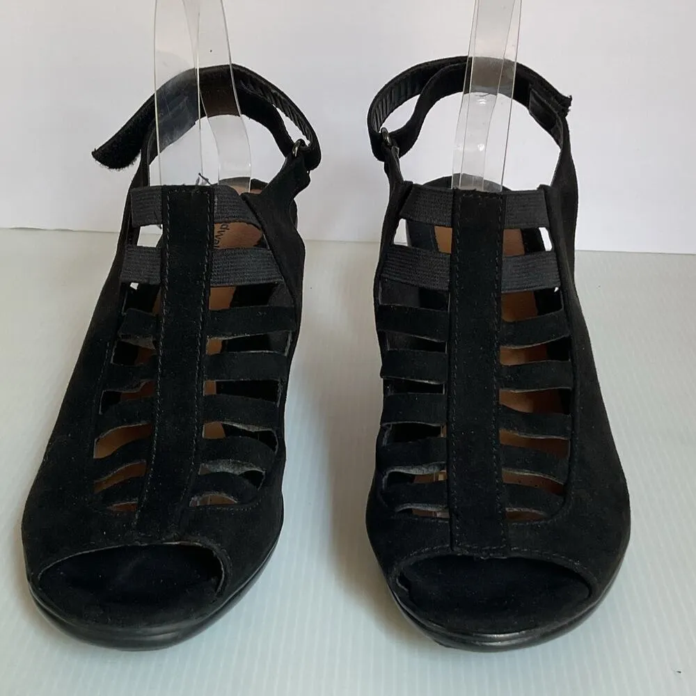 Cloudwalkers Villa Women’s Black Slingback Heeled Sandals Sz 8W Comfort Wide Fit - Image 2