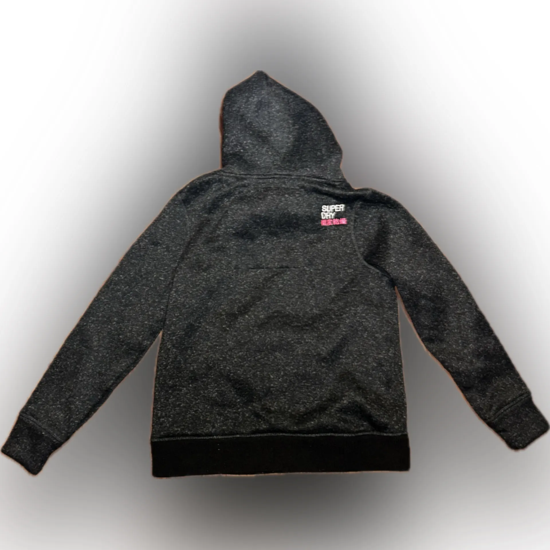 Superdry Storm Hood Marl Gritty Black Plush Fleece Gorpcore Snow Hoodie L - Image 10