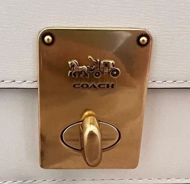 Coach Hutton Saddle Bag 610 Chalk - Image 2