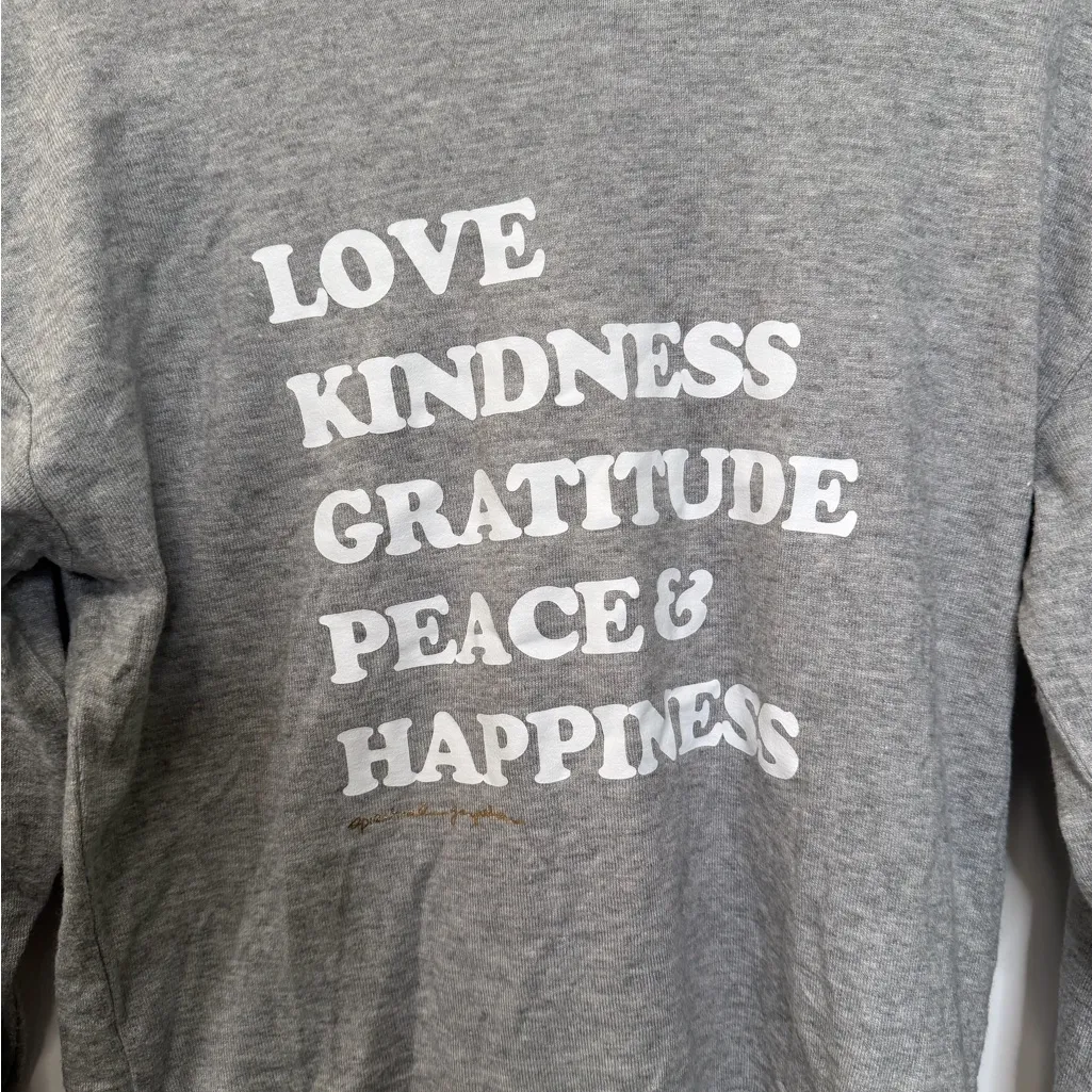 Spiritual Gangster Love Kindness Gratitude Peace Happiness Crewneck Size Large - Image 3