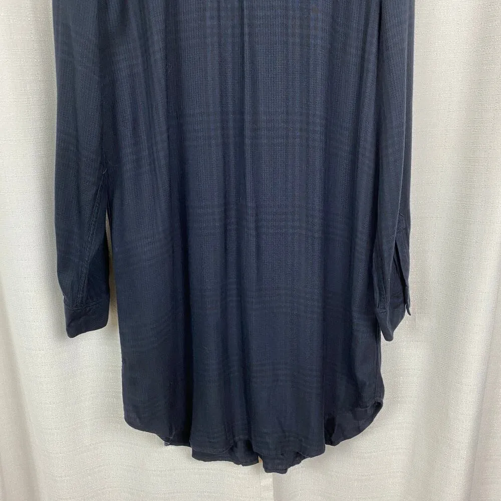 Rails Charcoal Shadow Bianca Button Up Shirt Dress Sz.M NWT - Image 13