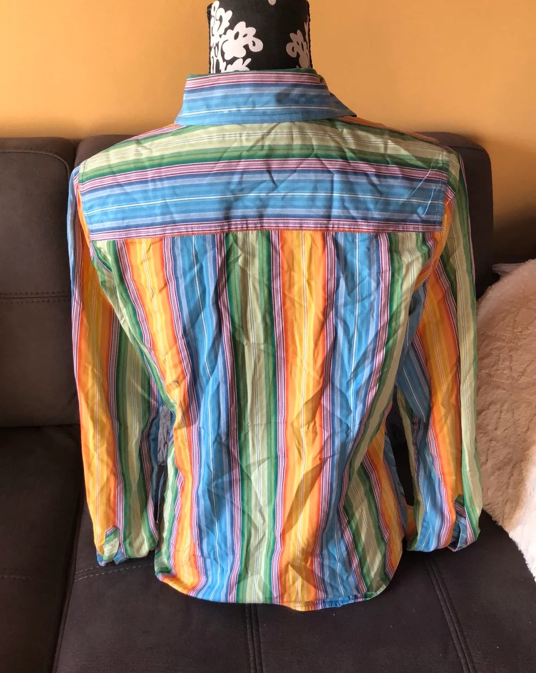 Colorful Button Down Shirt Size 8 - Image 3